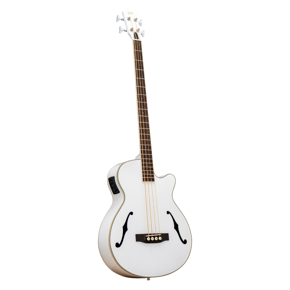 ELK ACOBE 4 F-Hole White Sparkle Fホール エレクトリックアコースティックベース