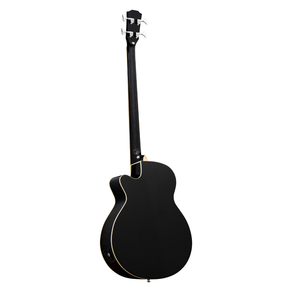ELK ACOBE 4 F-Hole Piano Black Fホール エレクトリックアコースティックベース バック画像