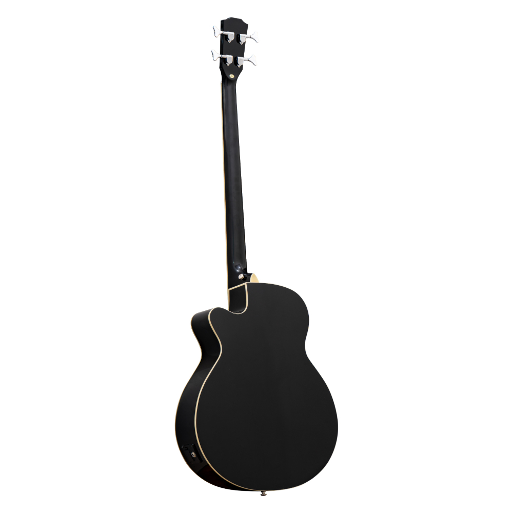 ELK ACOBE 4 F-Hole Fretless Piano Black Fホール フレットレス エレクトリックアコースティックベース バック画像