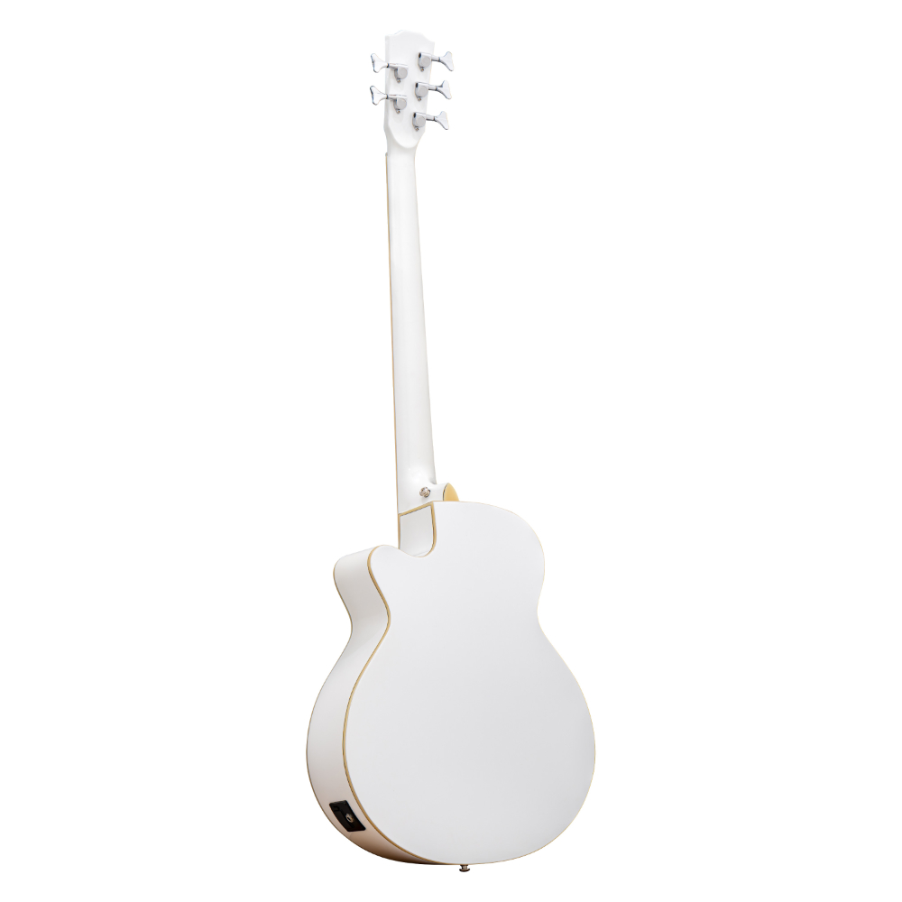 ELK ACOBE 5 Fretless White Sparkle フレットレス 5弦エレクトリックアコースティックベース バック画像