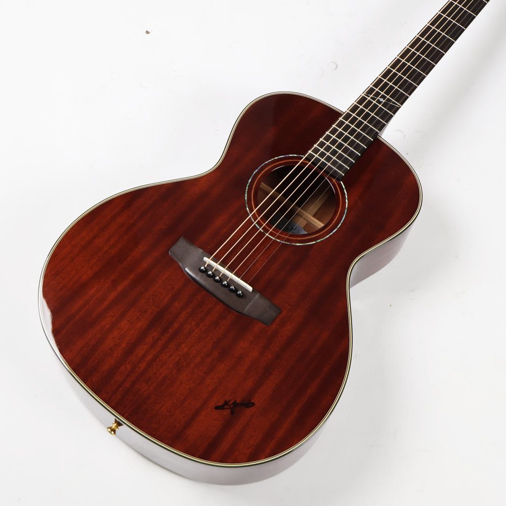 【中古】 アコースティックギター K.Yairi BM-90AM 2022年製 Kヤイリ オールマホガニー単板 エボニー指板 日本製 MADE IN JAPAN ボディトップ