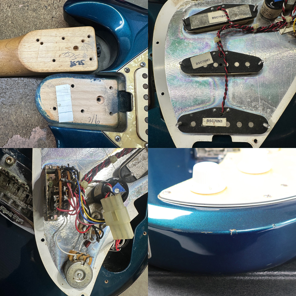 【中古】 エレキギター Music Man Silhouette Special SSS Tremolo Blue Dawn 2002年製 ミュージックマン シルエット ピックアップ、ネック