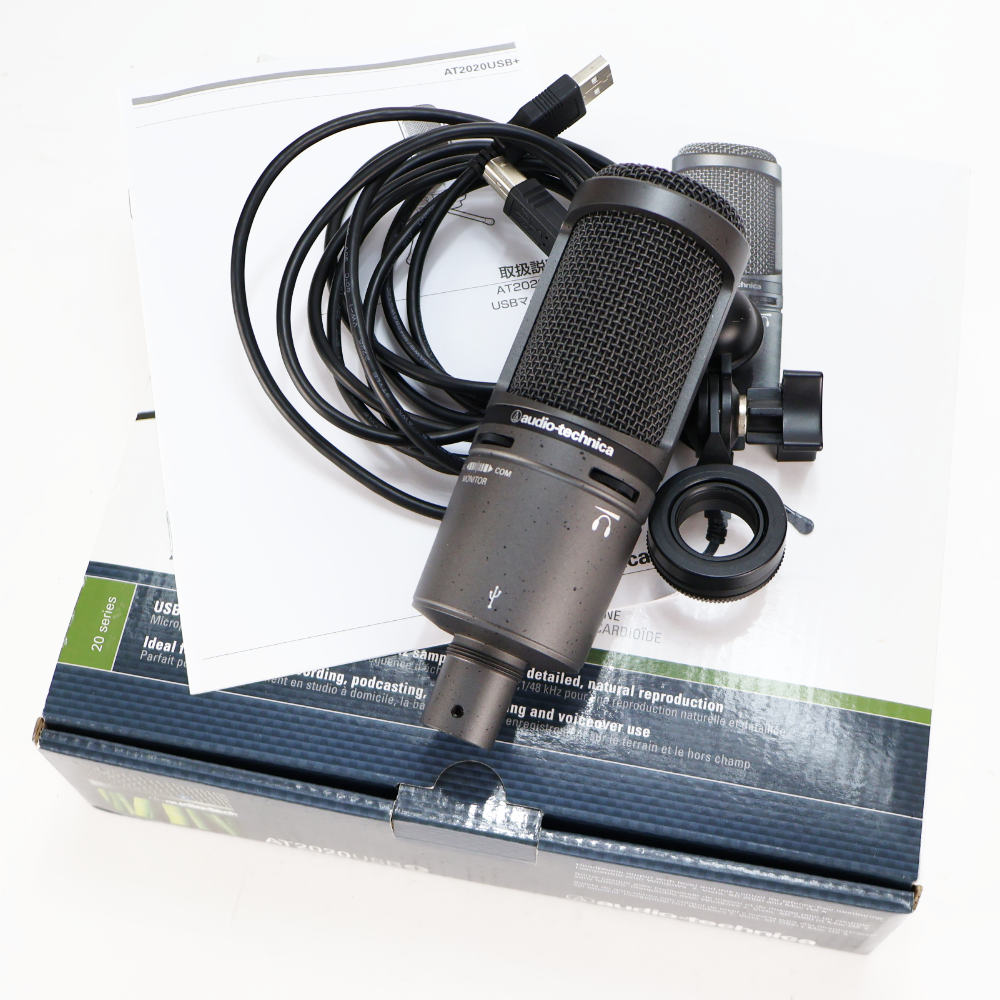 【中古】 コンデンサーマイク USB接続 AUDIO-TECHNICA AT2020USB+ USBマイクロホン オーディオテクニカ