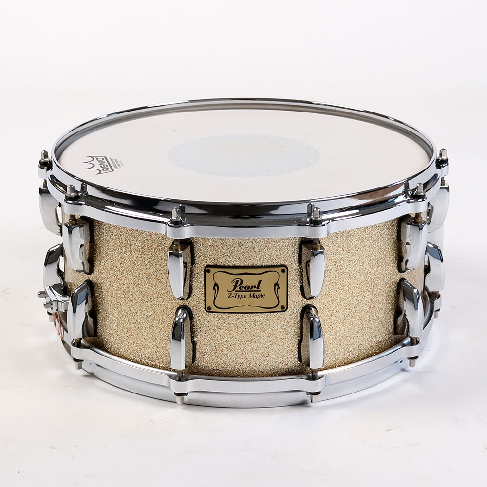 【中古】 スネアドラム パール Pearl Z-Type Maple 14x6.5 復刻モデル メイプルシェル 正面