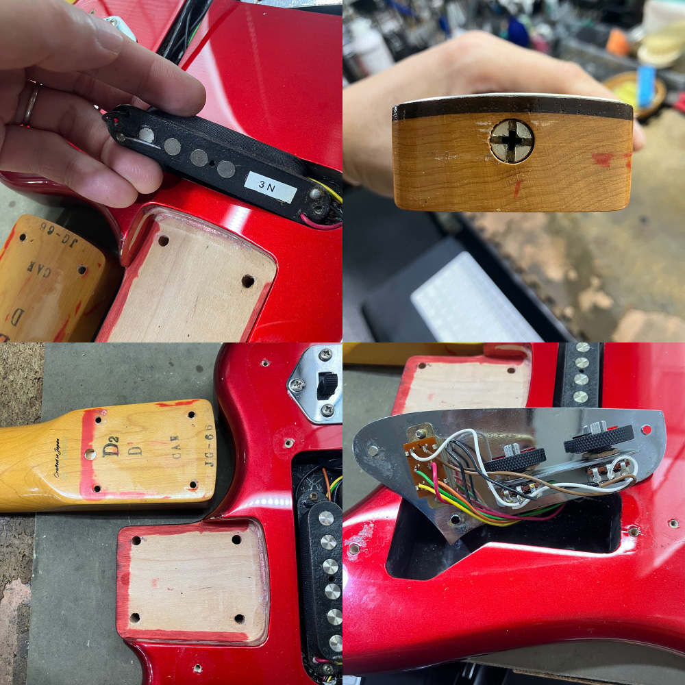 【中古】 エレキギター Fender Japan JG66-86 CAR Mod. 1999年-2002年頃製造 SEYMOUR DUNCAN製へピックアップ交換あり リアTB-12 フロントSSL-4 ピックアップ、ネック