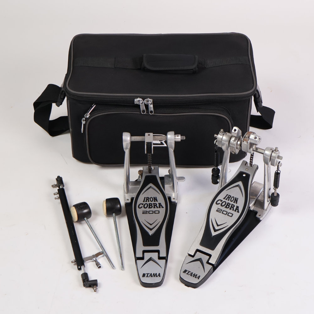 【中古】 ドラムツインペダル タマ TAMA HP200PTW Iron Cobra 200 Twin Pedal Power Glide アイアンコブラ