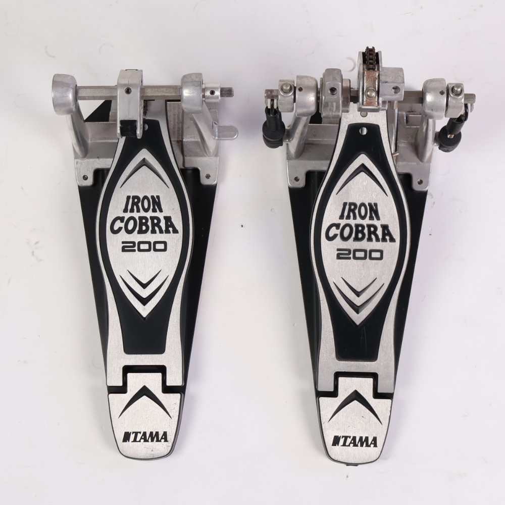 【中古】 ドラムツインペダル タマ TAMA HP200PTW Iron Cobra 200 Twin Pedal Power Glide アイアンコブラ 正面