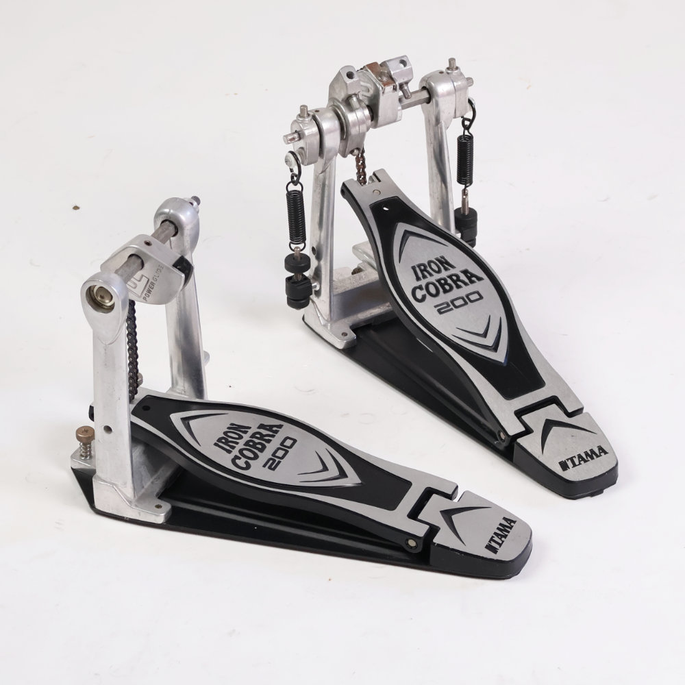 【中古】 ドラムツインペダル タマ TAMA HP200PTW Iron Cobra 200 Twin Pedal Power Glide アイアンコブラ 側面