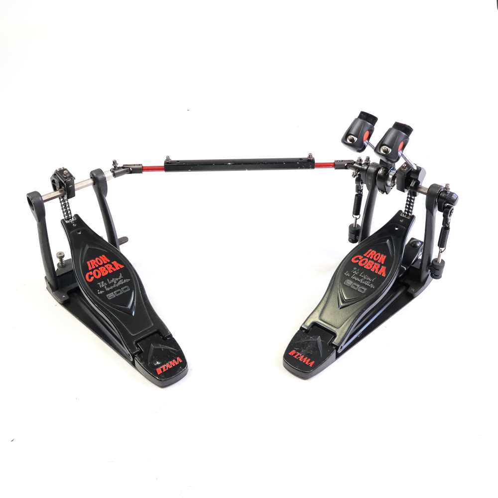 【中古】 ドラムツインペダル タマ TAMA HP600DTWBK IRON COBRA 限定カラー ドラムペダル