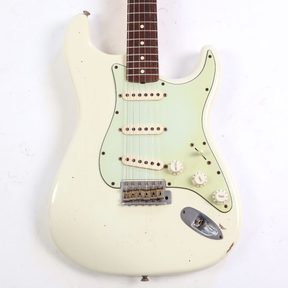 【中古】 エレキギター Fender Custom Shop 1960 Stratocaster Olympic White Relic 2007年製 フェンダー カスタムショップ ストラトキャスター レリック 詳細画像