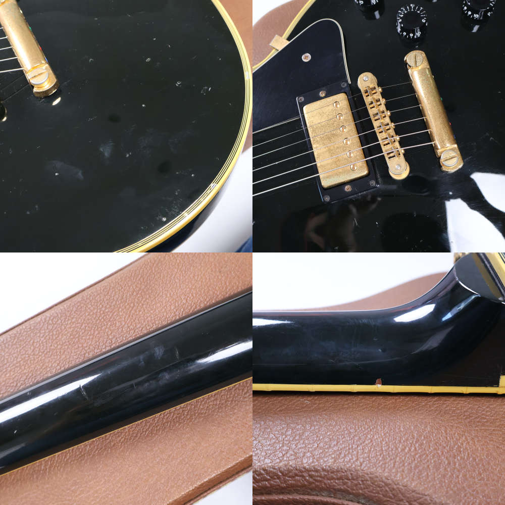 【中古】 エレキギター Gibson Les Paul Custom Ebony 1990年製 ギブソン レスポールカスタム ブラック 刻印ナンバードPAFピックアップ 傷