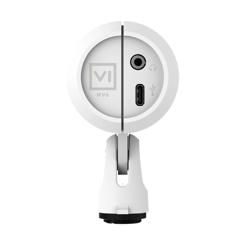USBゲーミングマイクロホン SHURE MV6G2-W-J 第二世代 GEN2 シュアー マイク 背面