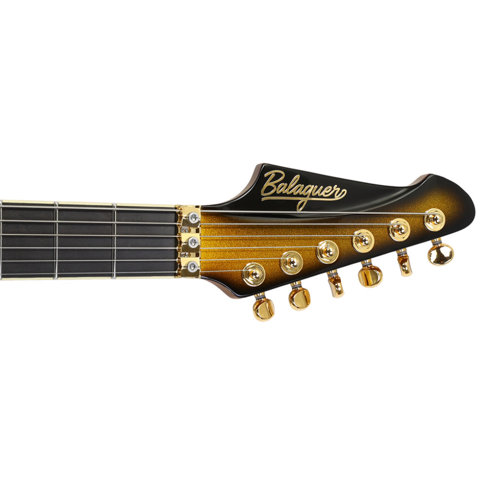 Balaguer Guitars バラゲールギターズ Thicket TM Gloss Metallic Goldburst トラヴィス・ミゲル シグネチャーモデル エレキギター ヘッド画像