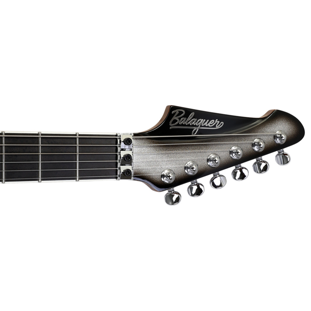 Balaguer Guitars バラゲールギターズ Thicket TM Gloss Metallic Silverburst トラヴィス・ミゲル シグネチャーモデル エレキギター ヘッド画像