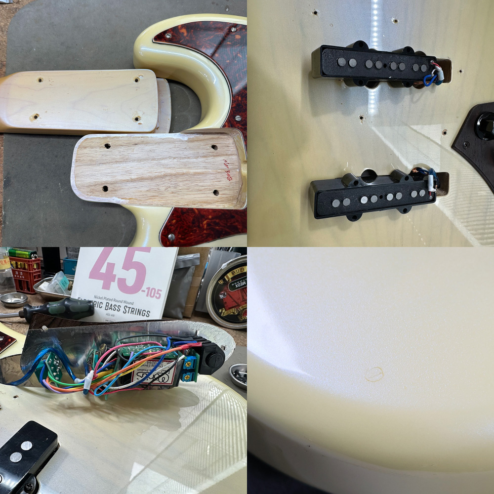 【中古】 エレキベース Jiraud Mobius 4st Vintage White JBスタイル ジラウド メビウス 4弦エレキベース バダスブリッジ搭載 ネック、ピックアップ