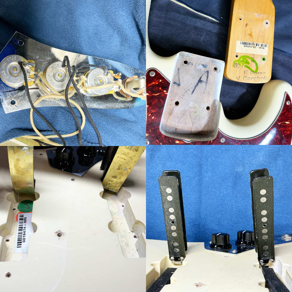 【中古】 エレキベース FENDER フェンダー American Vintage ’62 Jazz Bass OWH 2008年製 Made in USA ジャズベース 内部 