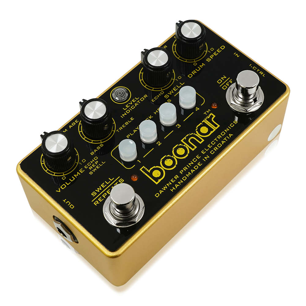 DAWNER PRINCE ELECTRONICS ドウナープリンスエレクトロニクス BOONAR ディレイ ギターエフェクター 斜めアングル画像