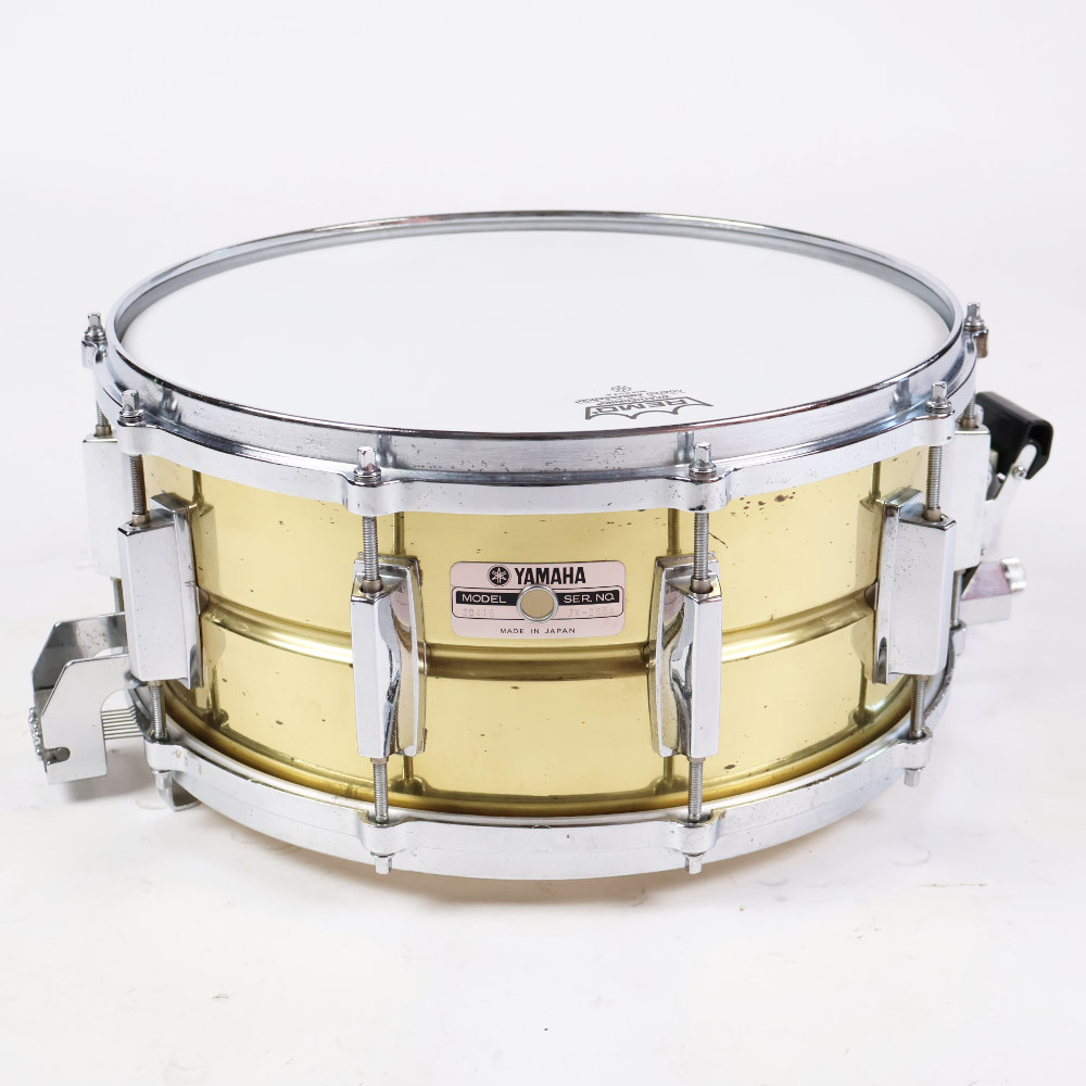 【中古】 スネアドラム ヤマハ YAMAHA SD416 BRASS SHELL SNARE 14x6.5 Made in Japan 全面当たりコンサートスネア