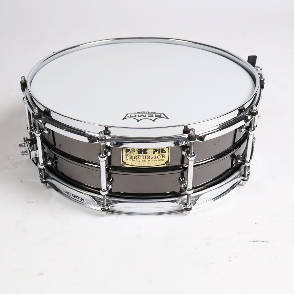 【中古】 PORK PIE ポークパイ Black Chrome Brass Shell 14x5 2003年製 スネアドラム