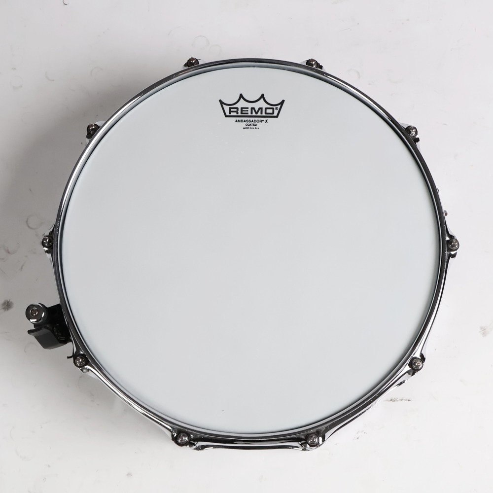 【中古】 PORK PIE ポークパイ Black Chrome Brass Shell 14x5 2003年製 スネアドラム 打面