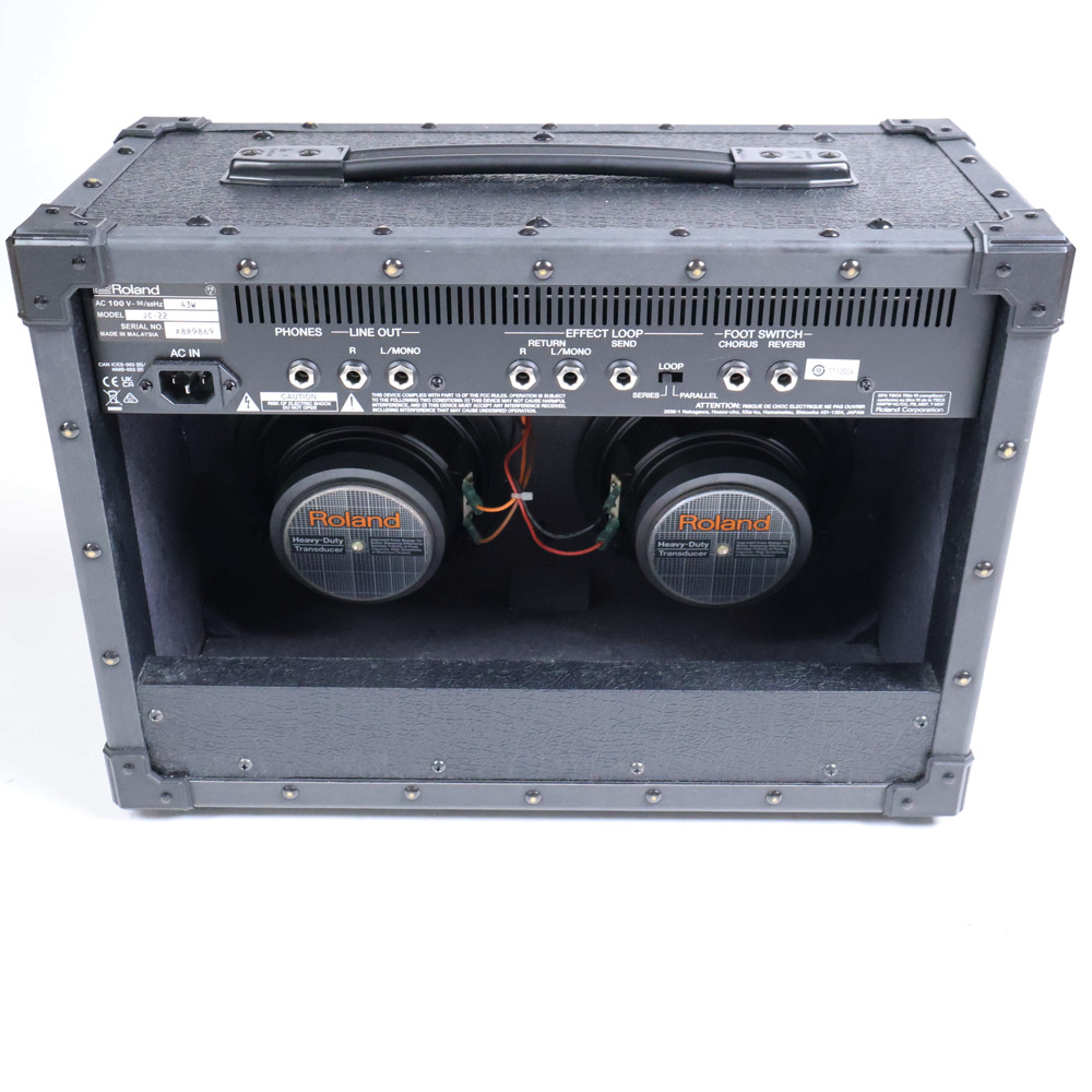 【中古】 ROLAND ローランド JC-22 Jazz Chorus Guitar Amplifier ジャズコーラス ギターアンプ 背面