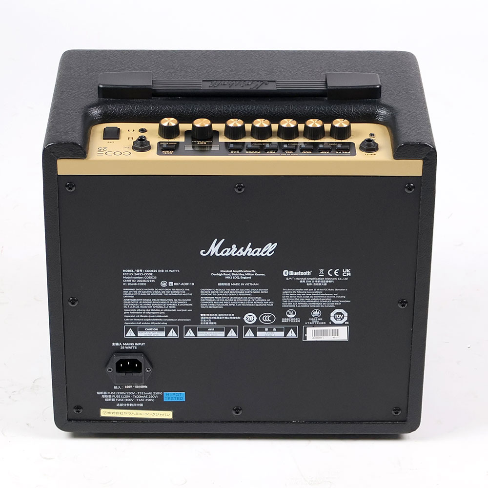 【中古】 マーシャル MARSHALL CODE25 フルモデリング 小型ギターアンプ コンボ 背面