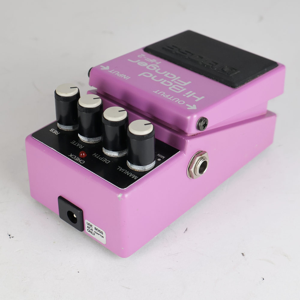 【中古】ハイバンドフランジャー エフェクター BOSS HF-2 Hi Band Flanger Made in Japan ボス ギターエフェクター 側面