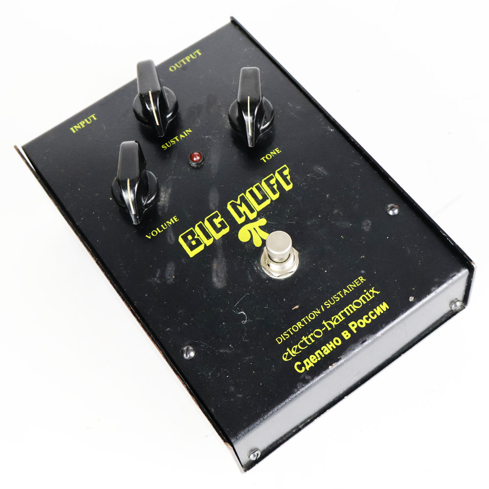 【中古】 ビッグマフ ELECTRO-HARMONIX Big Muff π Russian Black Small Box Russia ファズ ディストーション エフェクター 本体画像 斜め 2