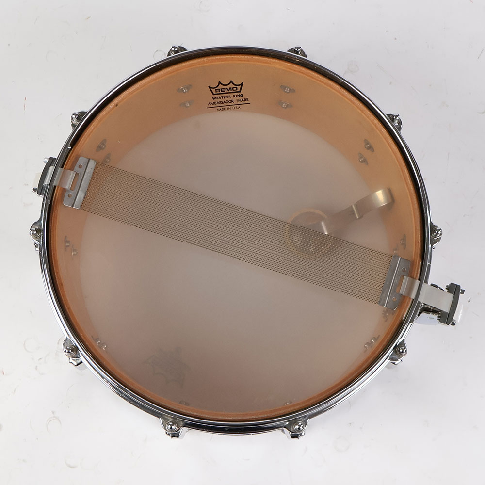 【中古】 Pearl パール MAPLE FIBER GLASS 14x6.5 メイプルシェル スネアドラム MADE IN JAPAN 裏面