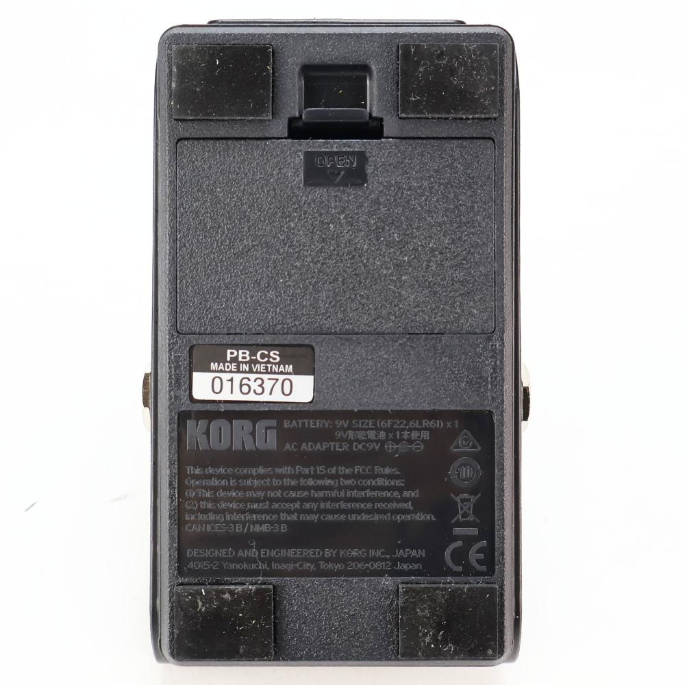【中古】 チューナー KORG PB-CS Pitchblack Custom ギターチューナー ピッチブラックカスタム 本体画像 裏