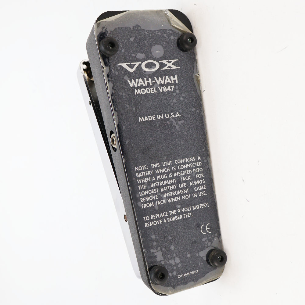 【中古】 ワウペダル VOX V847 Made in USA ギターエフェクター 本体画像 裏