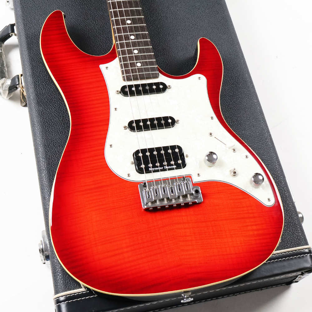 【中古】 エレキギター Fujigen JOS-FM-R J-Standard ODYSSEY Transparent Red Burst 2016年製 Seymour Duncanピックアップ搭載 ボディ画像