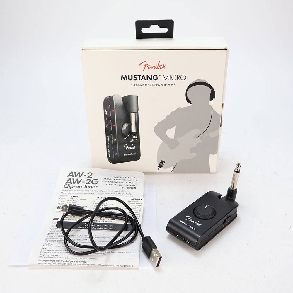 【中古】フェンダー ムスタングマイクロ Fender Mustang Micro ヘッドフォンアンプ 小型ギターアンプ