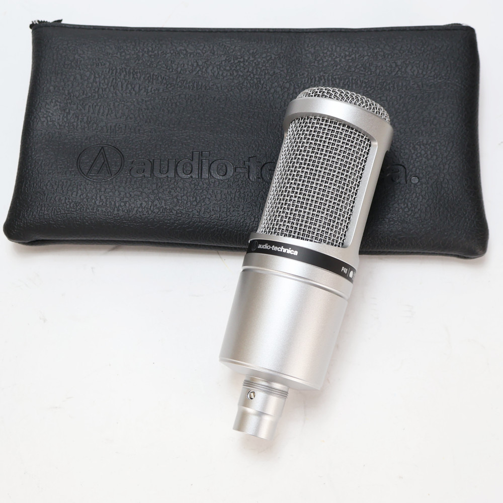 【中古】 コンデンサーマイク AUDIO-TECHNICA AT2020GM オーディオテクニカ オーテク ガンメタリックカラー シルバー