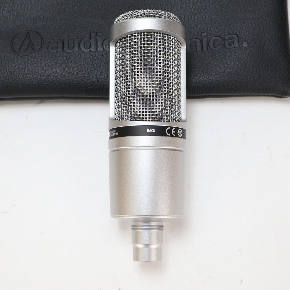 【中古】 コンデンサーマイク AUDIO-TECHNICA AT2020GM オーディオテクニカ オーテク ガンメタリックカラー シルバー 裏面