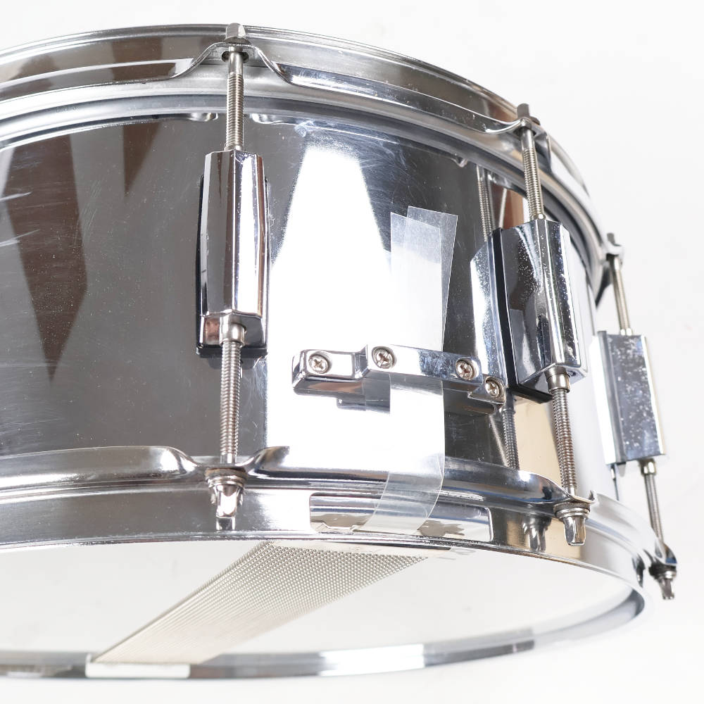 【中古】 スネアドラム パール Pearl Steel shell 14x6.5 ストレイナー 2