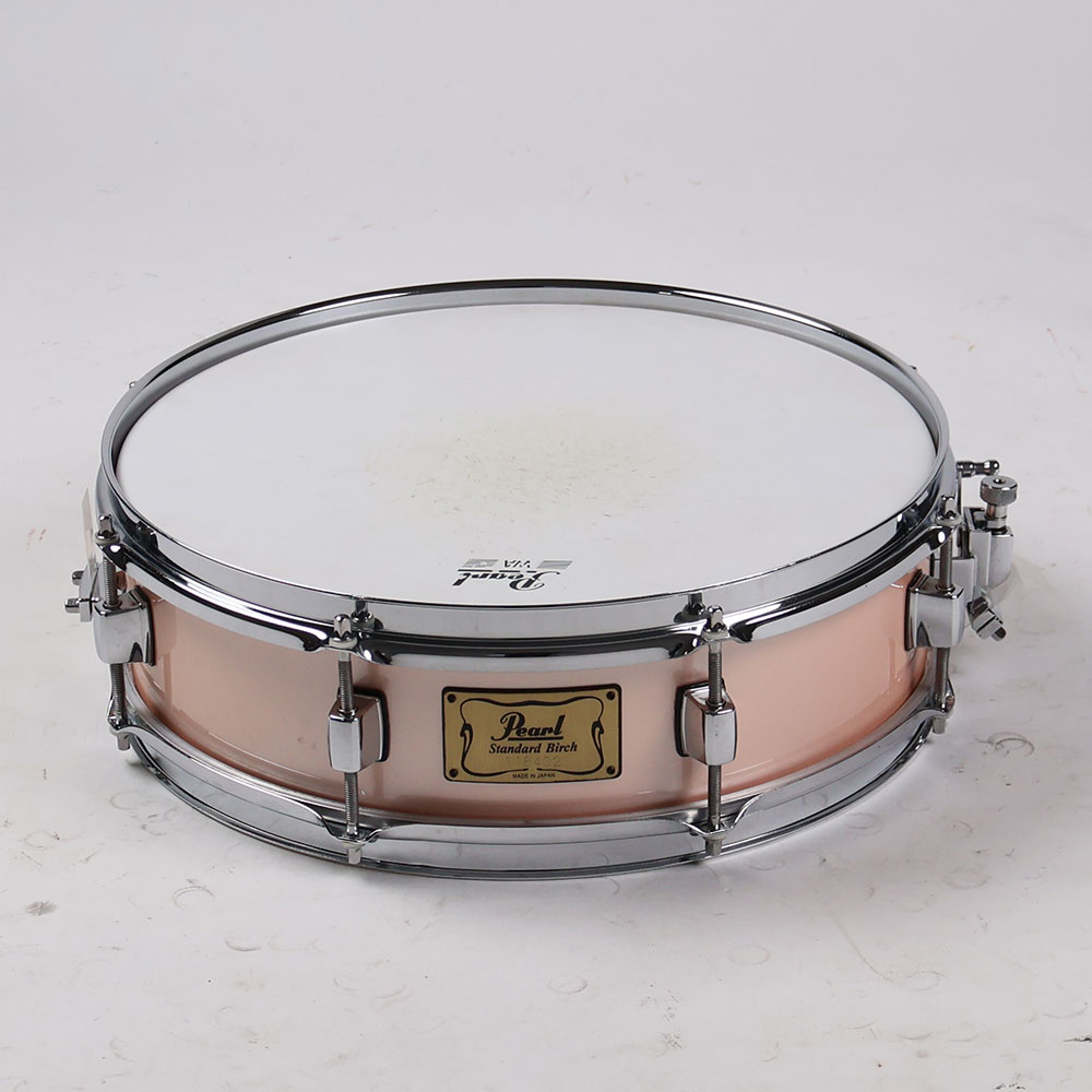 【中古】 スネアドラム パール Pearl Standard Birch 14x4 Made in Japan バーチシェル 正面