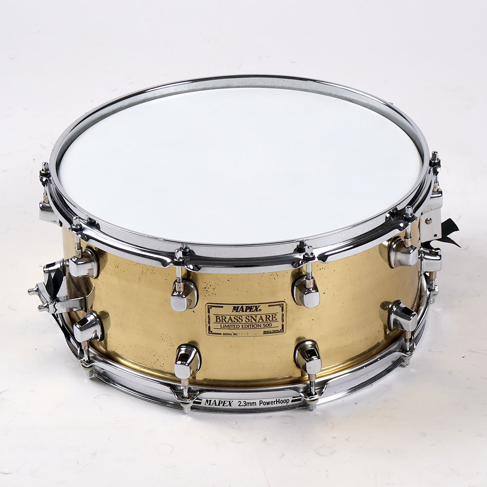 【中古】 スネアドラム メイペックス MAPEX BRASS SNARE LIMITED EDITION 500 14x6.5 スネアドラム