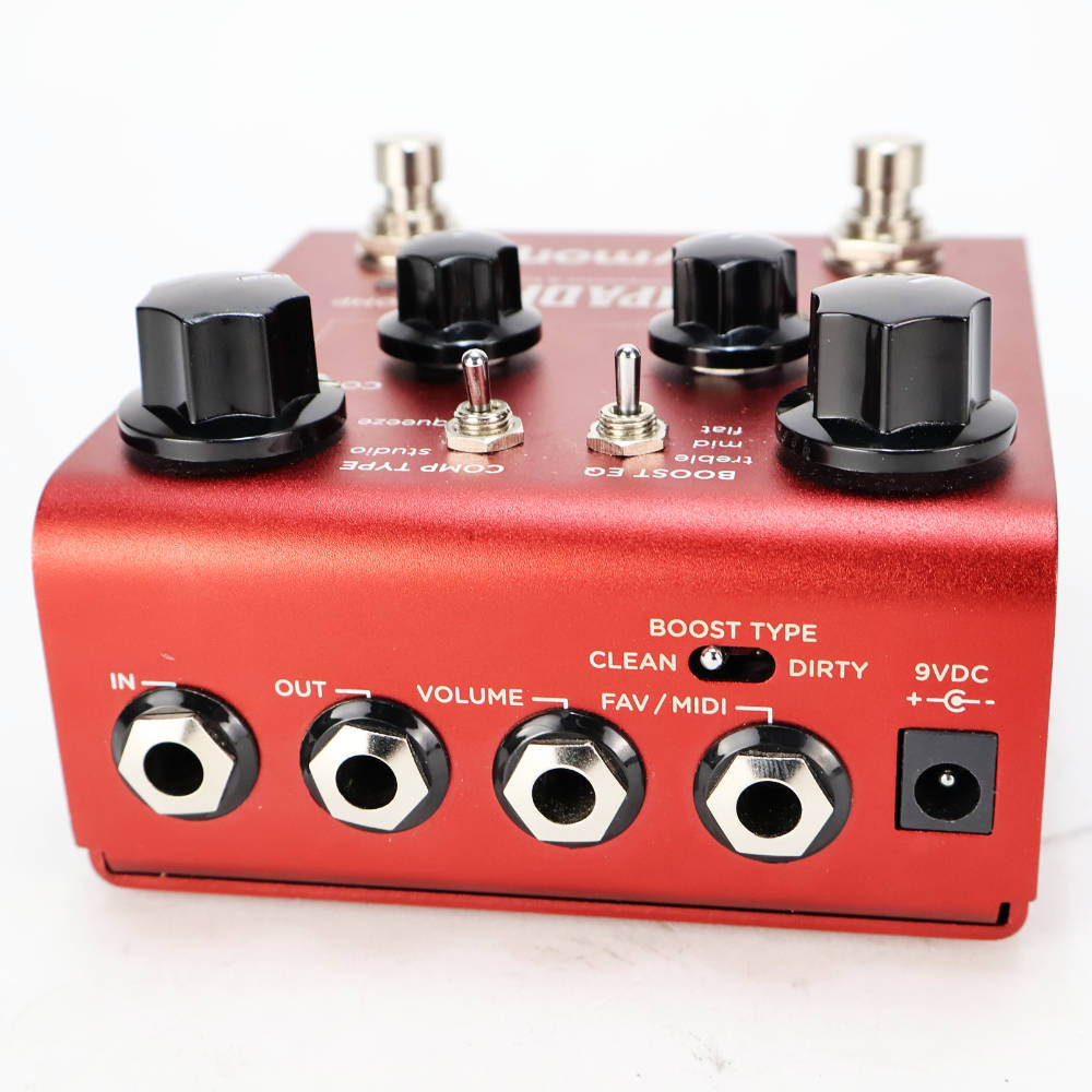 【中古】 strymon COMPADRE コンプレッサー ブースター ギターエフェクター 本体画像 斜め