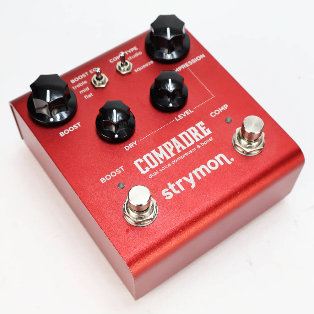 【中古】 strymon COMPADRE コンプレッサー ブースター ギターエフェクター 本体画像 斜め 2
