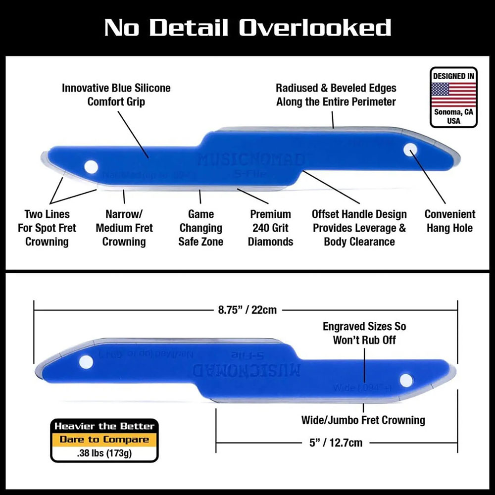 MUSIC NOMAD ミュージックノマド MN872 11 pc Fret Leveling Kit メンテナンスツール11点セット 工具の用途・詳細