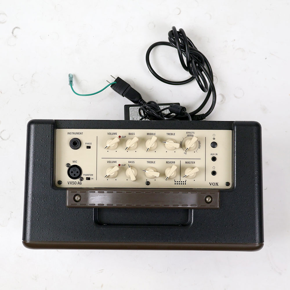 【中古】 VOX VX50-AG 小型アコースティックギターアンプ コントロールパネル
