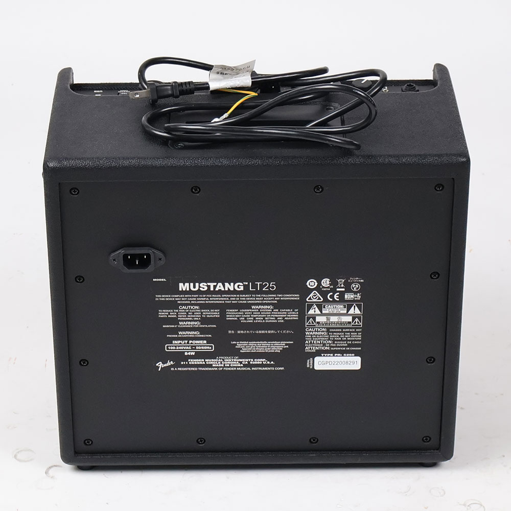 【中古】 ギターアンプ Fender Mustang LT25 フェンダー ムスタングアンプ 背面