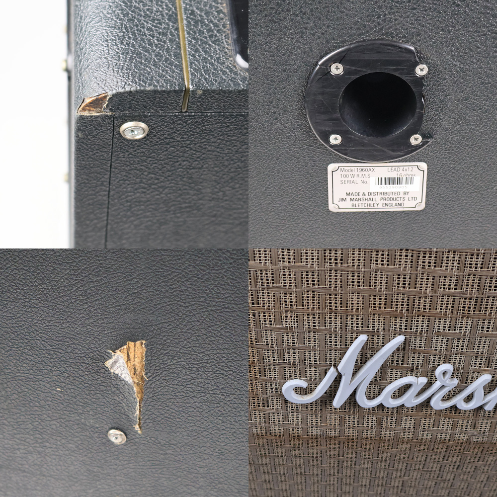 【中古】 ギターアンプスピーカー Marshall 1960AX 1995年製 12インチ4発スピーカーキャビネット 16オーム1系統入力 傷