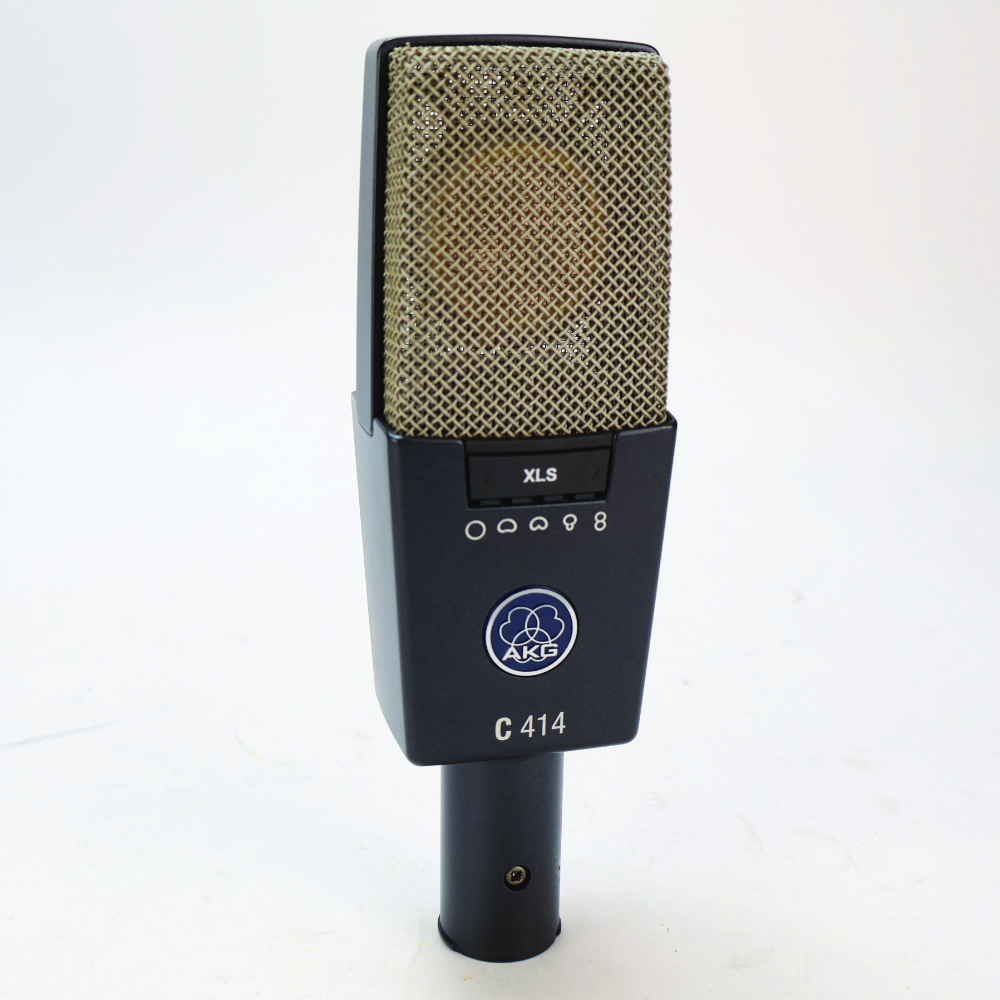 【中古】 マイク AKG C414 XLS サイドアドレス型 コンデンサーマイクロホン アカゲ アーカーゲー C414 正面