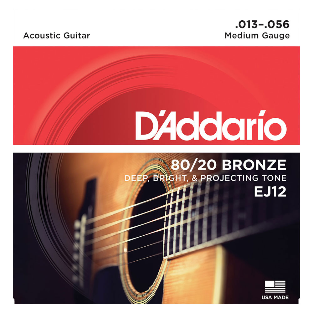 D'Addario EJ12 Bronze Medium アコースティックギター弦