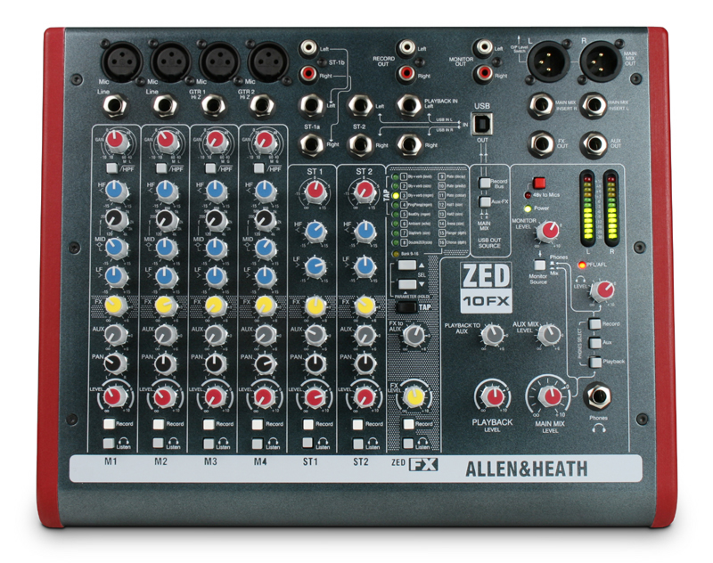 ALLEN&HEATH ZED-10FX ミキサー (ZED10FX/X)