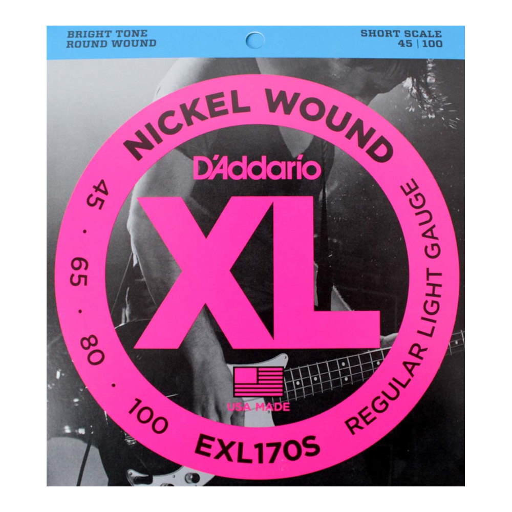 D'Addario EXL170S Regular Light Short Scale ショートスケール用ベース弦