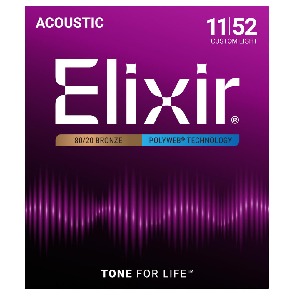 ELIXIR 11025 ACOUSTIC POLYWEB Custom Light 11-52 アコースティックギター弦