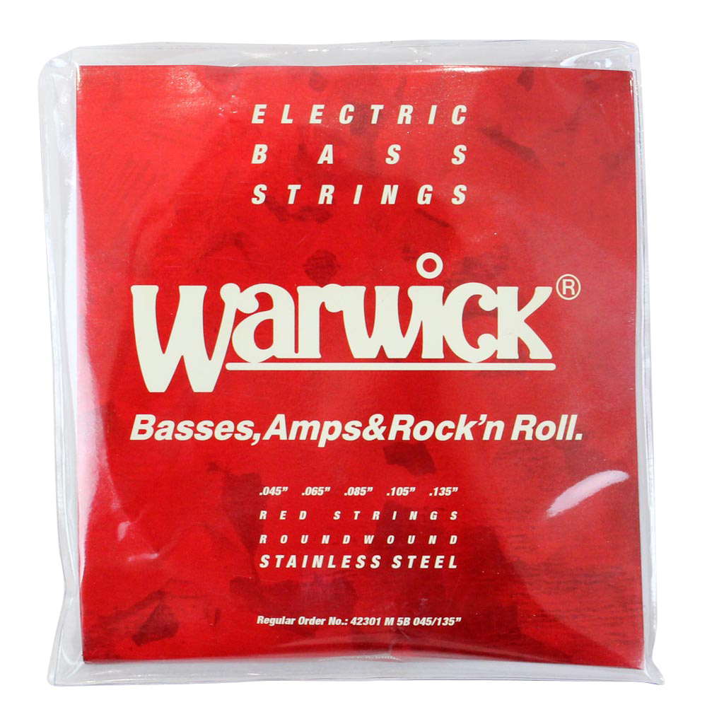 WARWICK 42301 RED stainless steel 5-string Set M 045-135 5弦ベース弦